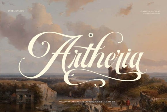 Artheria: A Timeless Script for Modern Design