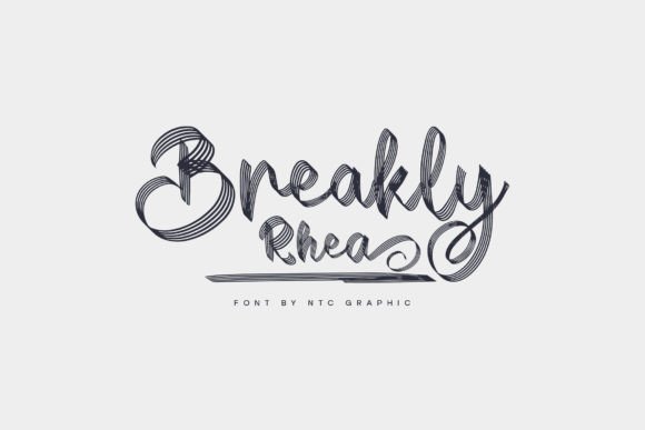 Breakly Rhea: Elevate Your Design with Elegant Handwritten Script