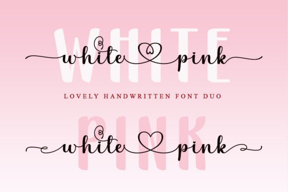 Elevate Your Designs with the White Pink Font Duo
