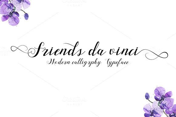 Friends Da Vinci: The Artistic Script for Modern Design