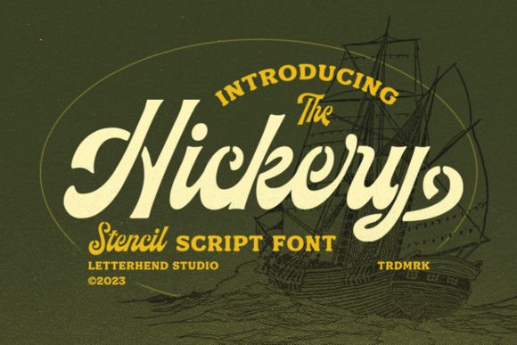 Hickery: A Stencil Script Font for Timeless Design